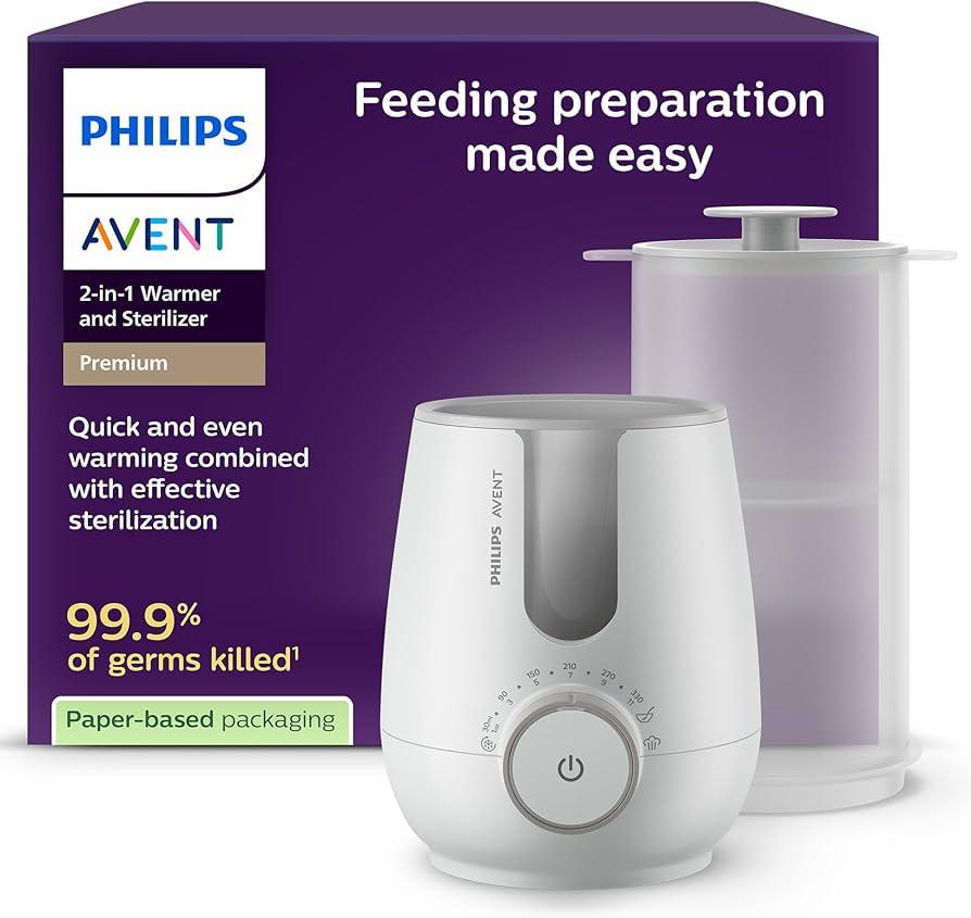 Premium 2-in-1 flessenwarmer en sterilisator 
